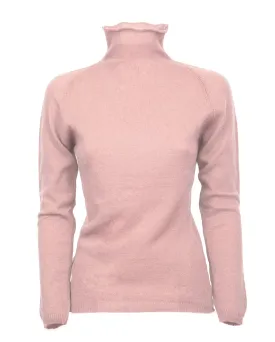 NEW FALL 24 - Women's Ultralight Cashmere Raglan Turtleneck Peach