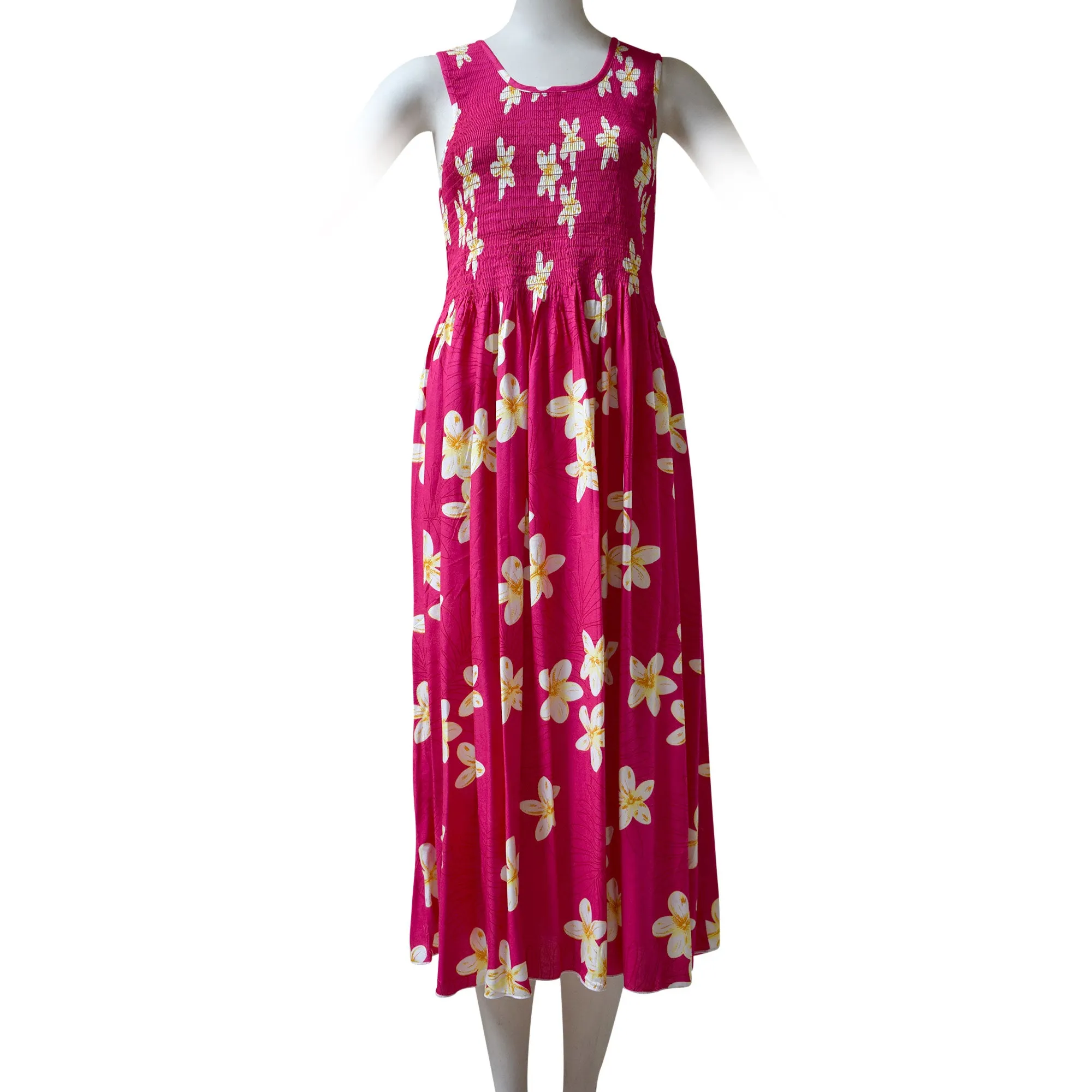 Plumeria Women's Long Elastic Tank Dress